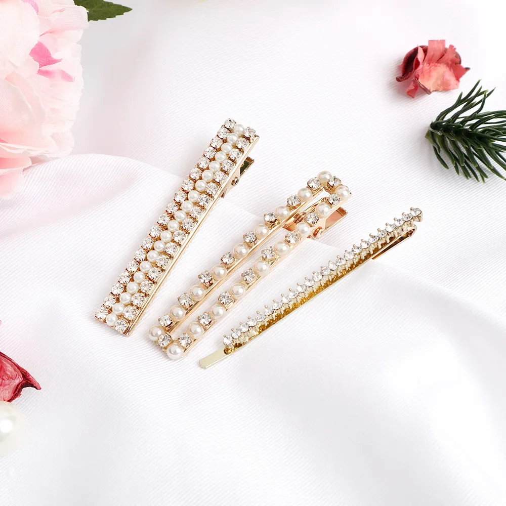 UNICO 人氣流行款帶鑽珍珠鴨嘴夾/一字邊夾-3入 價格比較,價格查詢,歷史價格詳細信息