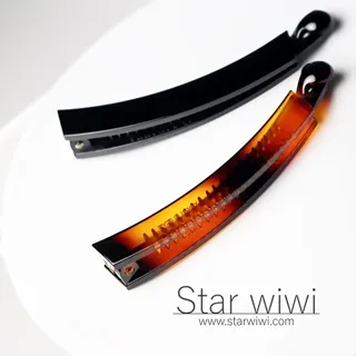 【Star wiwi】時尚風格造型香蕉夾《2入組》《琥珀棕色》 ( 髮飾 髮夾 ) 歷史價格詳細信息