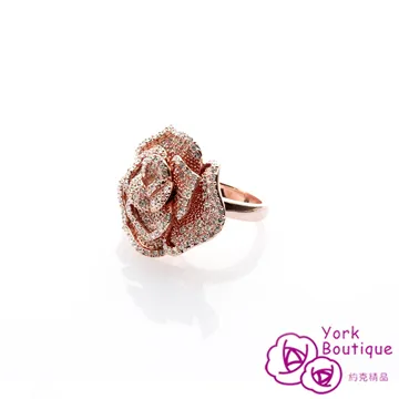 【約克精品】經典玫瑰花LOGO施華洛元素晶鑽鍍18K玫瑰金夾式耳環(SGS認證) 歷史價格詳細信息