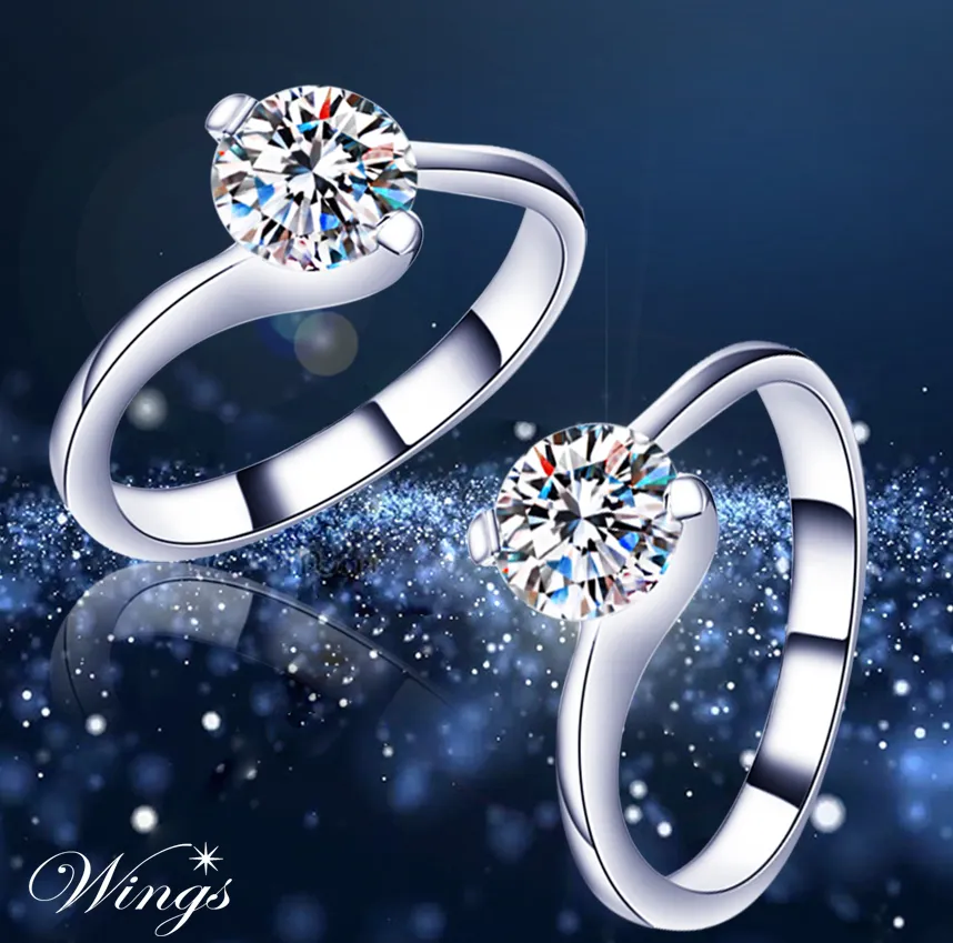 WINGS 戒指 八心八箭 傾城之戀方晶鋯石擬真鑽戒 歷史價格詳細信息