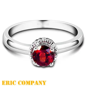 1月生辰石~結婚18年的紀念石~女士的最佳護身石~天然石榴石紅魔眼戒指 925銀活圍戒托 歷史價格詳細信息