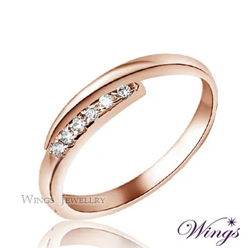 Wings 星空 纖細美麗的優雅 精鍍白K金戒指 尾戒 歷史價格詳細信息