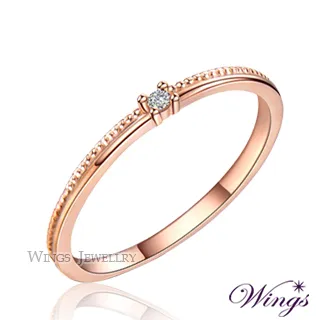 Wings 星空 纖細美麗的優雅 精鍍白K金戒指 尾戒 歷史價格詳細信息