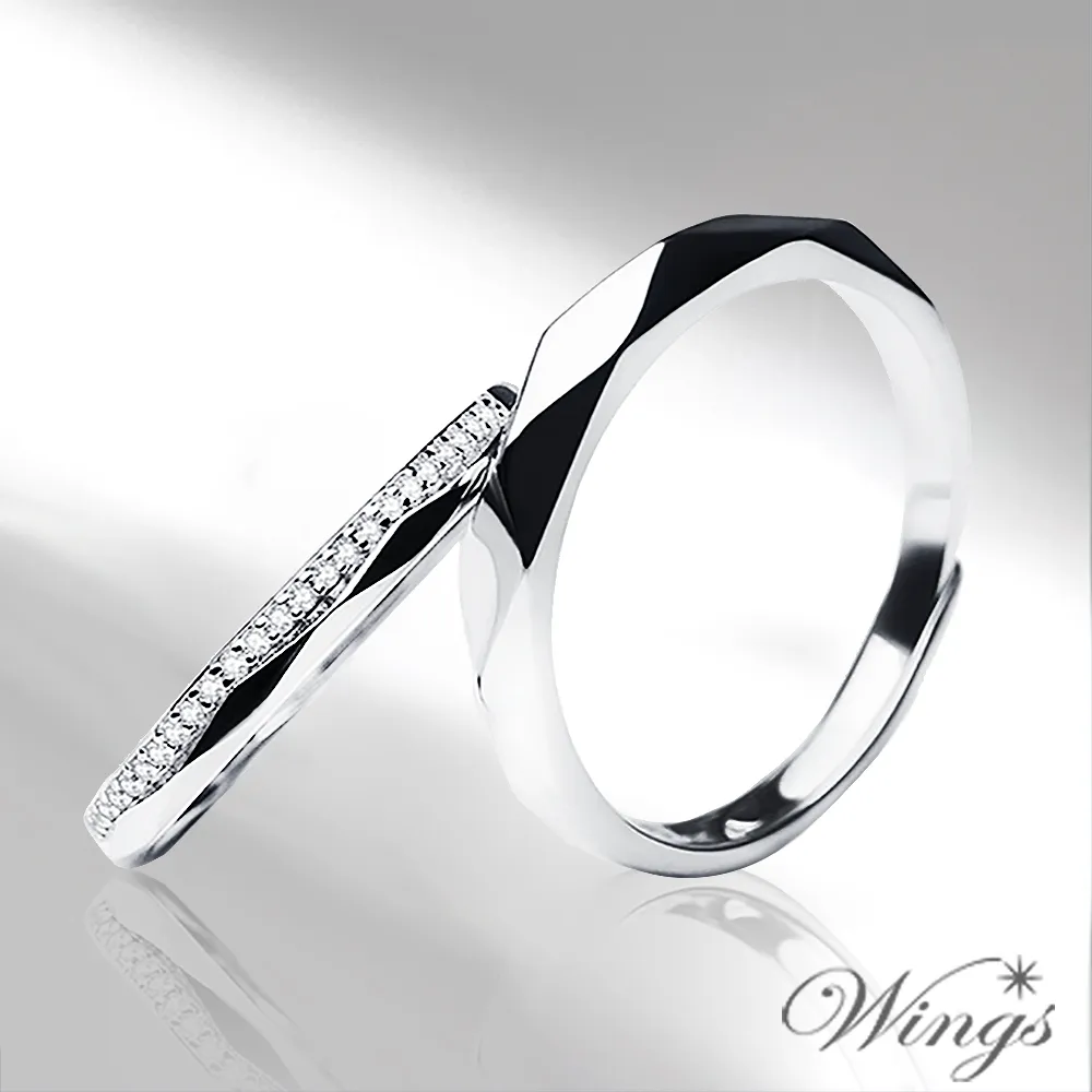 WINGS 925純銀 雙生玫瑰 方晶鋯石戒指 單只價 歷史價格詳細信息