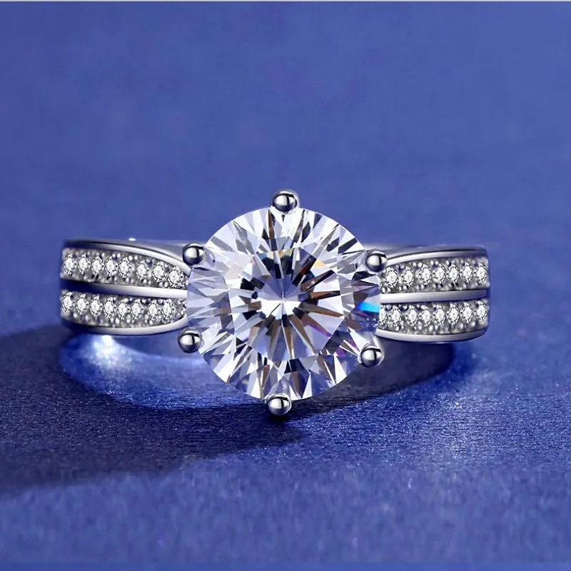 925純銀莫桑鑽戒指女銀戒指三克拉花朵玫瑰花戒子抖音快手跨-哈囉好物 歷史價格詳細信息