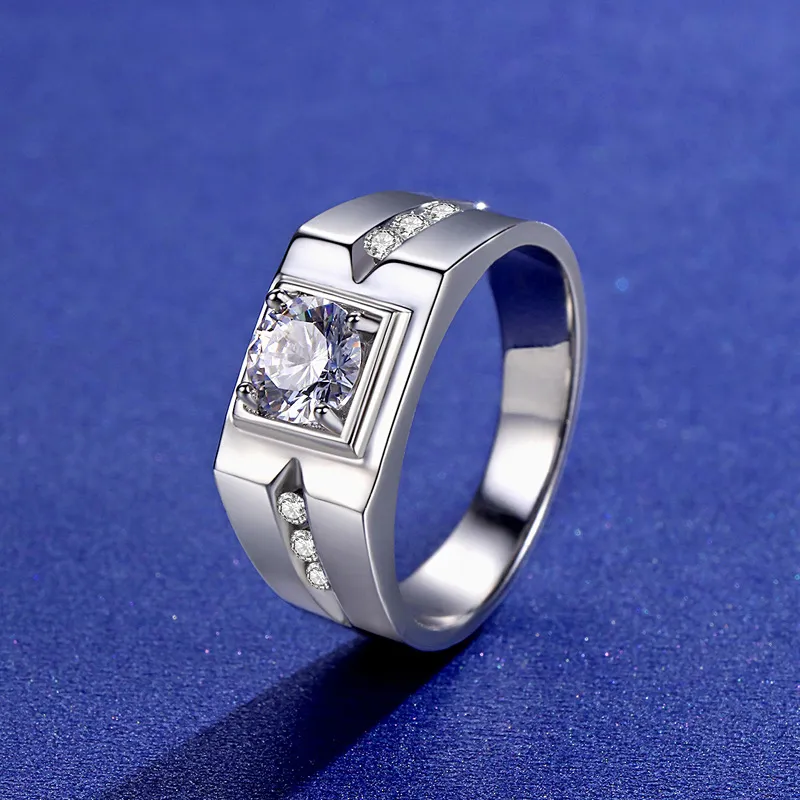 1克拉時尚中性滿天星豪華密鑲閃得不要不要的厚版實心鑽戒男女同款鑲925純銀鍍厚鉑金指環不退色款鑲嵌高碳鑽戒指珠寶級重量高 歷史價格詳細信息