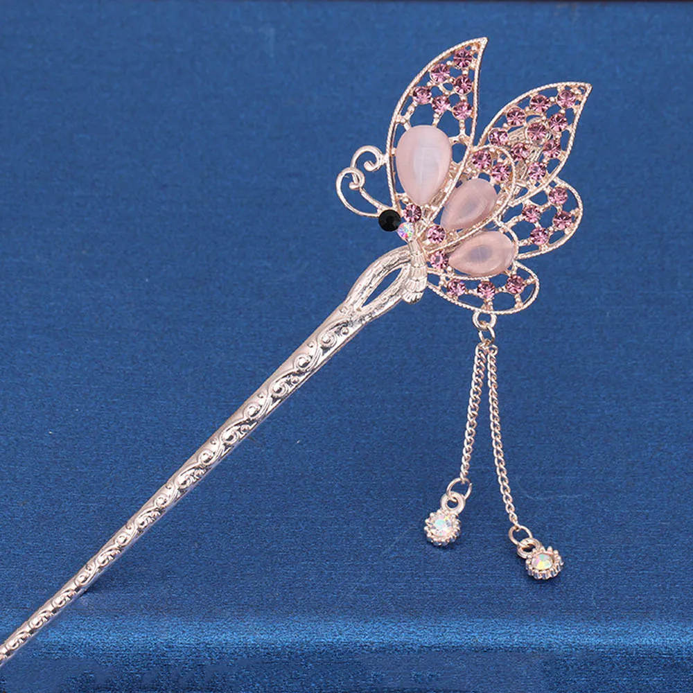 玫瑰髮簪秋冬結婚古風女高級感新中式步搖釵子檀木盤發發張簪子 歷史價格詳細信息