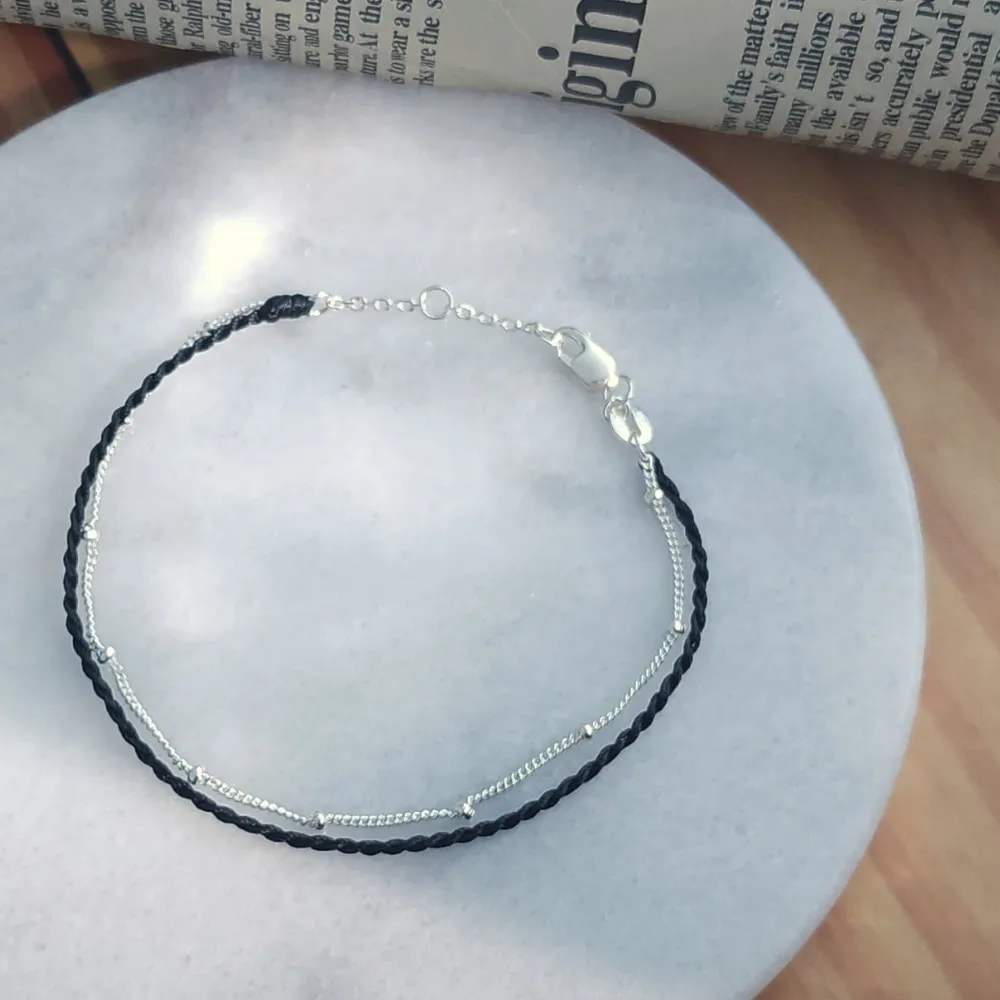 【GIUMKA】簡約繩結 手鍊 銀色款 MB114-2 歷史價格詳細信息