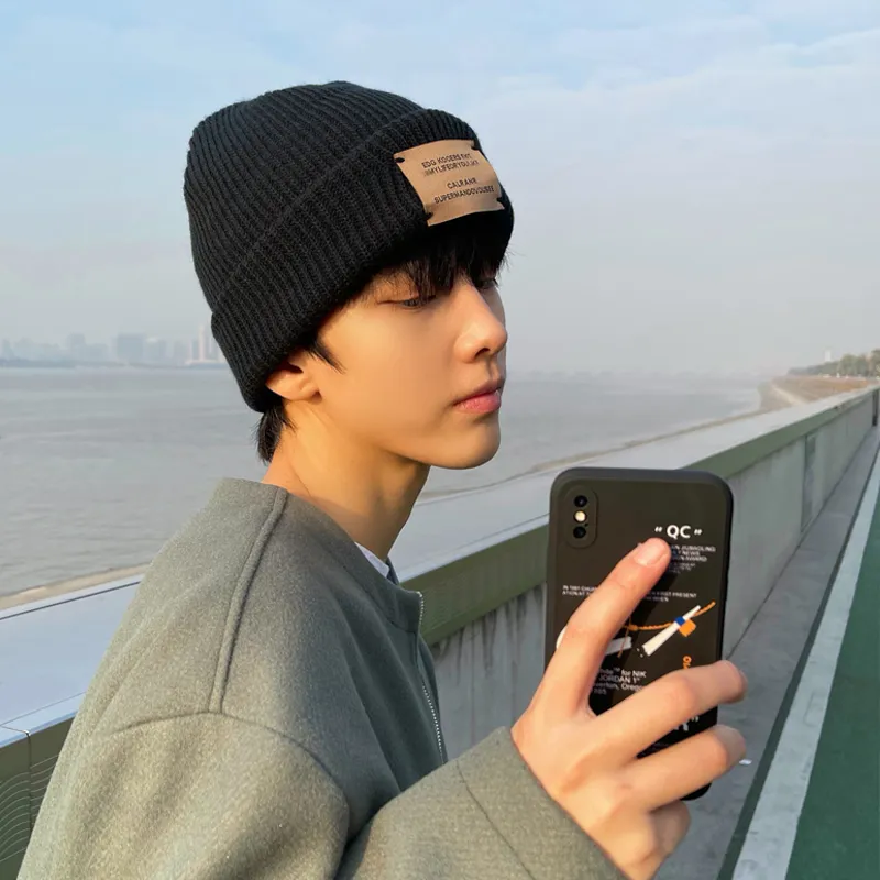 針織帽子男秋冬百搭字母毛線帽嘻哈保暖帽包頭冷帽防寒帽 歷史價格詳細信息