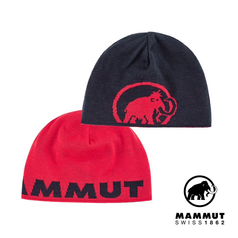 【MAMMUT 長毛象 Logo Beanie 正反兩用LOGO針織羊毛帽《葡萄紫/桃紅》】1191-04891/針織帽 歷史價格詳細信息