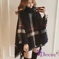 【Decoy】高雅鬱金香＊雙色加大保暖斗篷式披肩/藍 歷史價格詳細信息