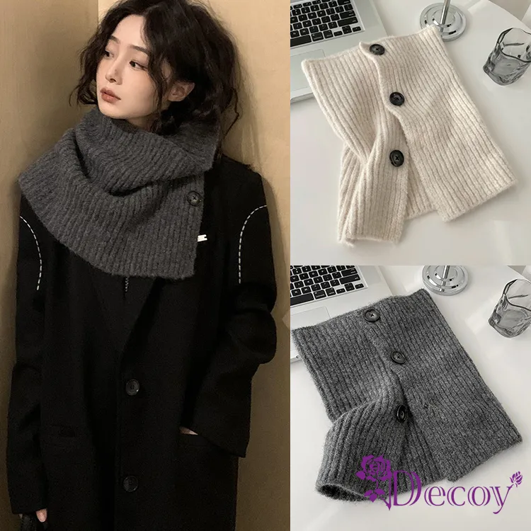 【Decoy】加厚毛絨＊針織秋冬保暖護耳帽+脖圍 歷史價格詳細信息