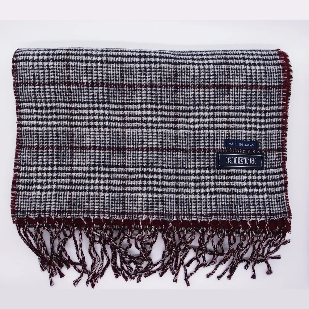 【BARONECE】雙面織紋素色保暖圍巾_褐/灰(703015-18) 歷史價格詳細信息