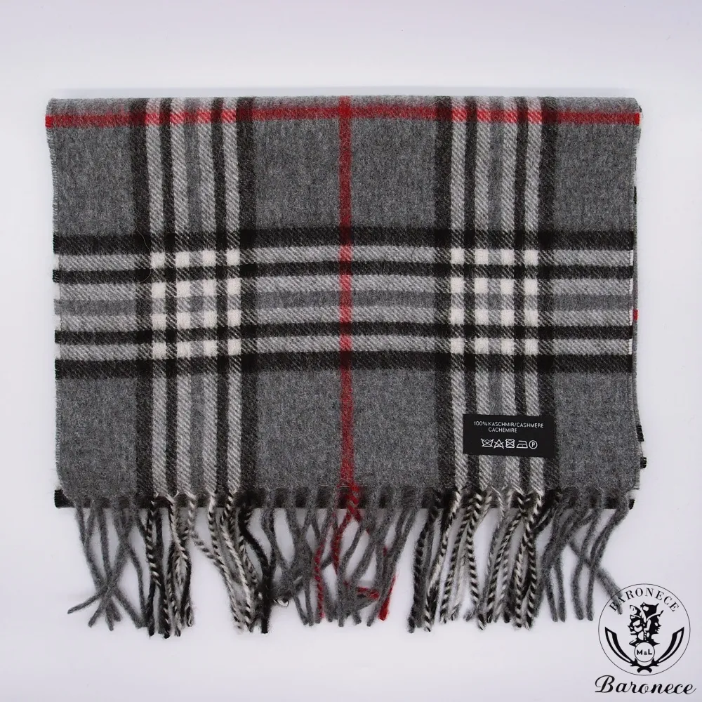 【BARONECE】經典格紋羊毛打摺西褲_灰色(67105-05) 歷史價格詳細信息