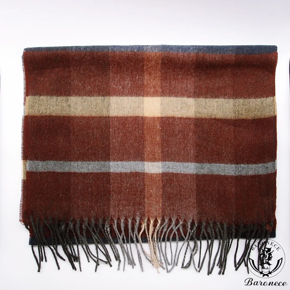 【BARONECE】經典格紋羊毛打摺西褲_灰色(67105-05) 歷史價格詳細信息