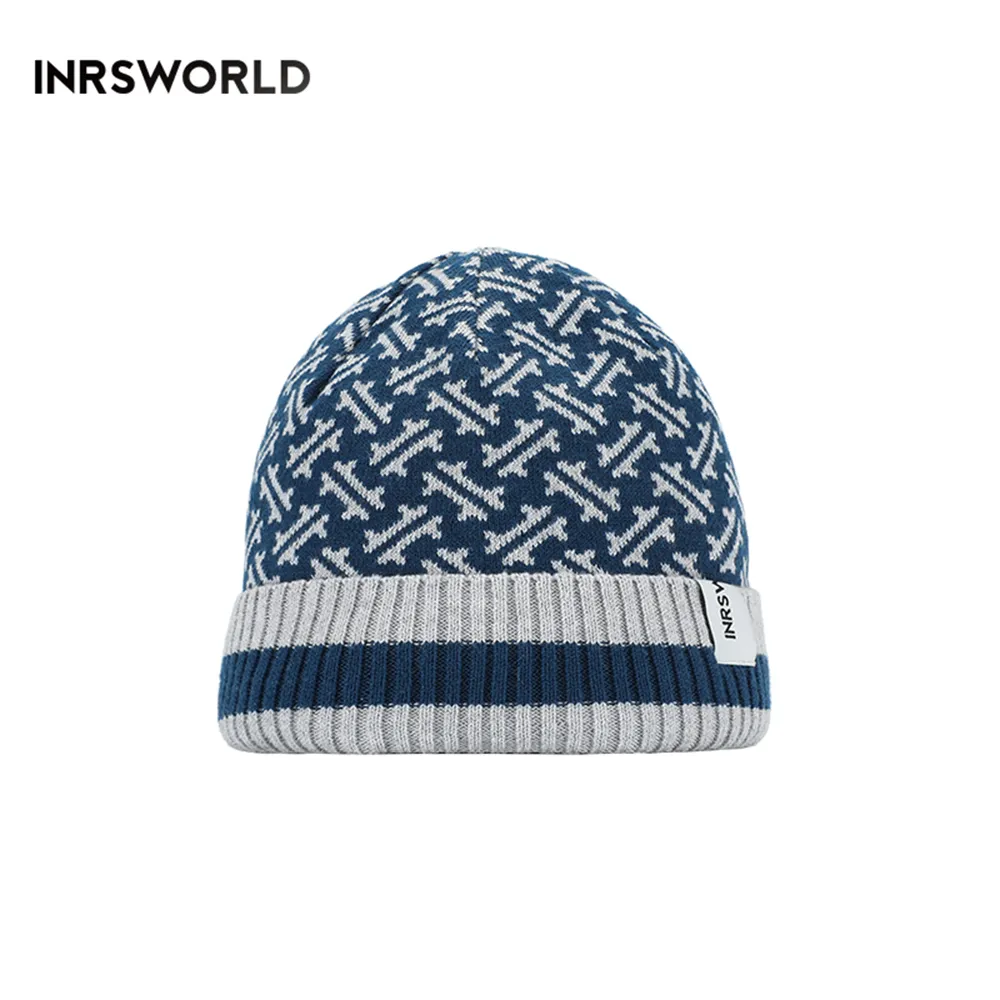 毛線帽【ISW】悉心界紋路翻邊毛線帽-黃色 男女可戴 歷史價格詳細信息