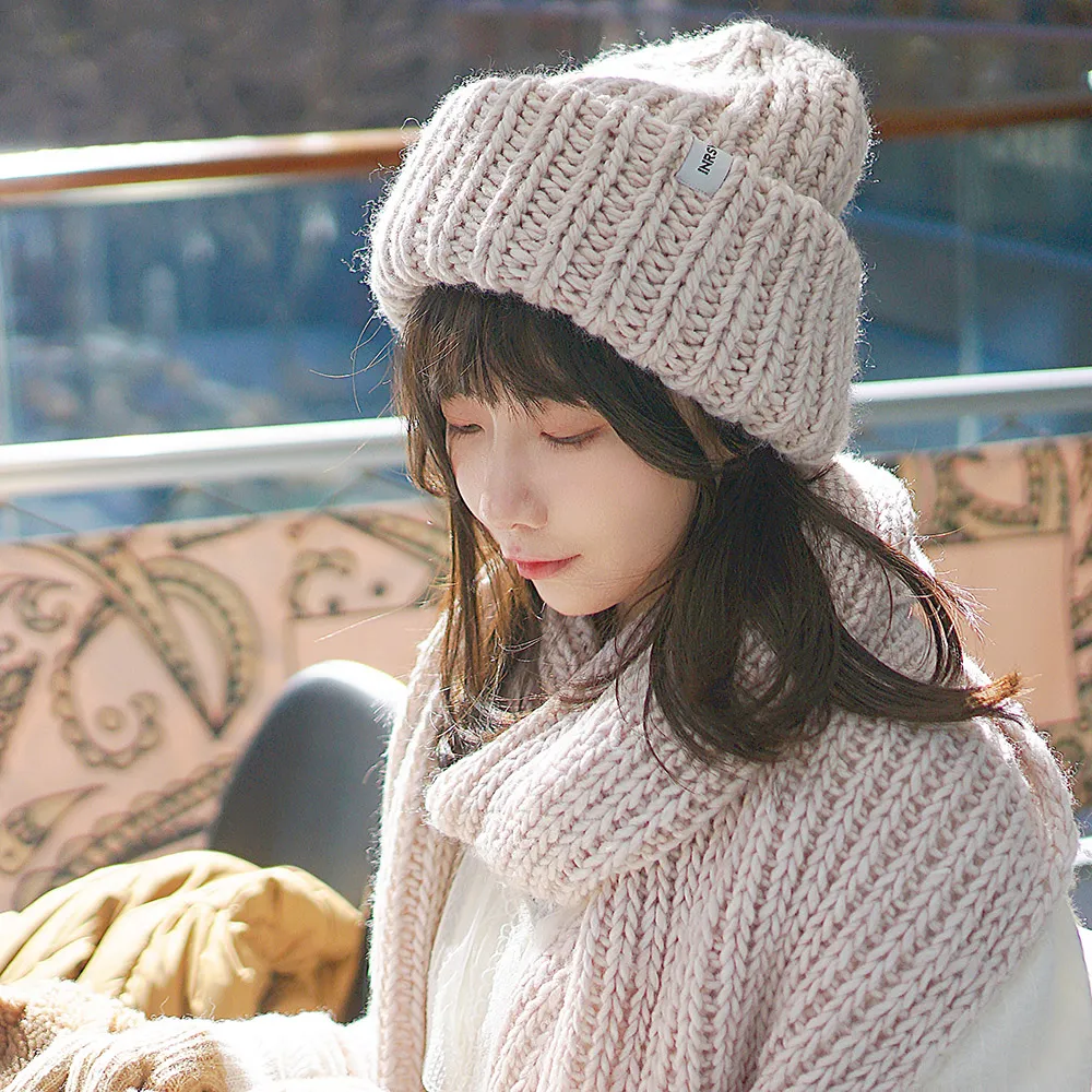 毛線帽【ISW】粗針美麗諾羊毛翻邊毛線帽-粉色 (三色可選) 歷史價格詳細信息