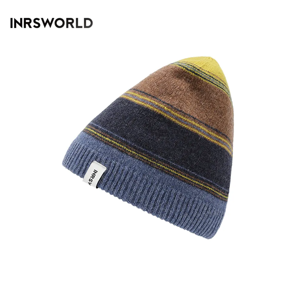 毛線帽【ISW】悉心界 藍白條紋針織毛線帽-有毛球 歷史價格詳細信息