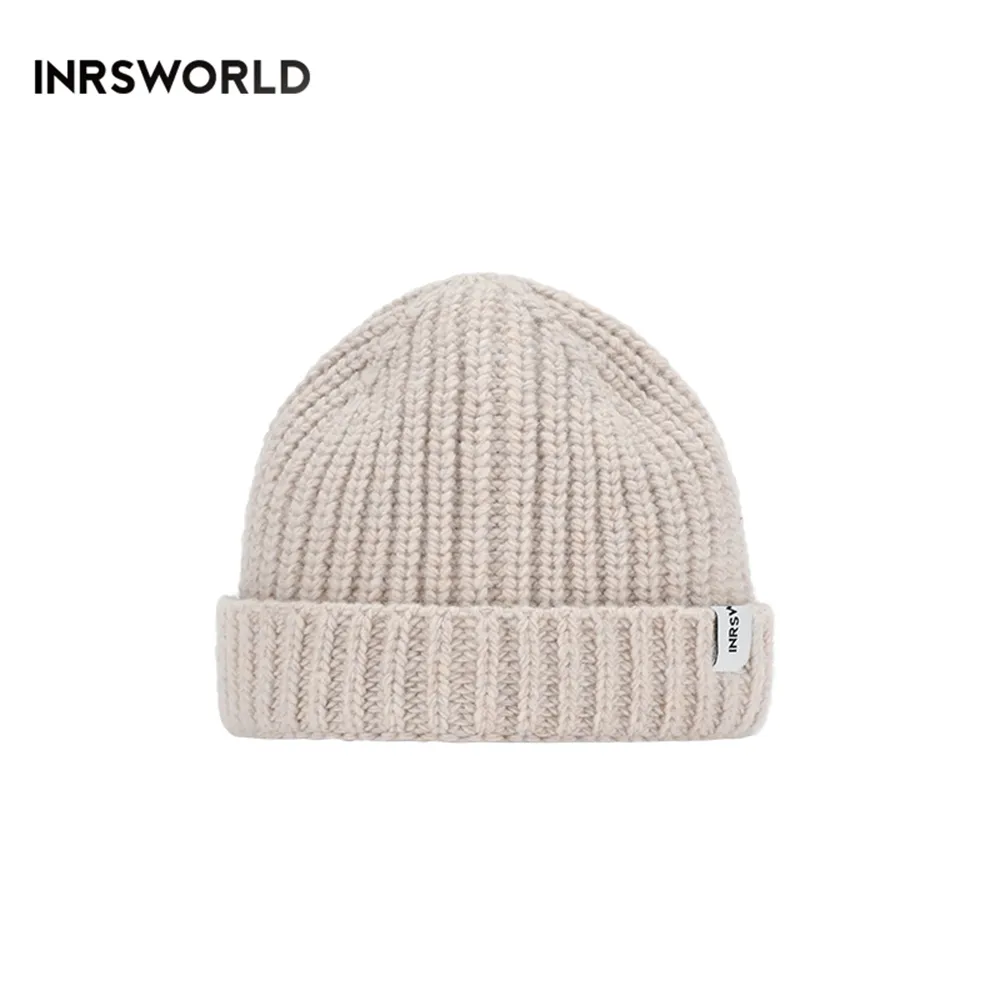 毛線帽【ISW】粗針美麗諾羊毛翻邊毛線帽-粉色 (三色可選) 歷史價格詳細信息