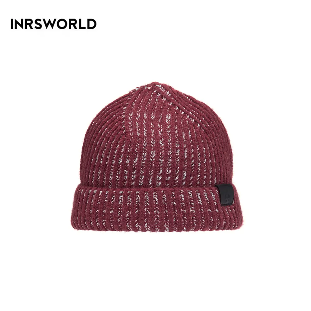 毛線帽【ISW】悉心界針織翻邊瓜皮帽-紅色 (兩色可選) 歷史價格詳細信息