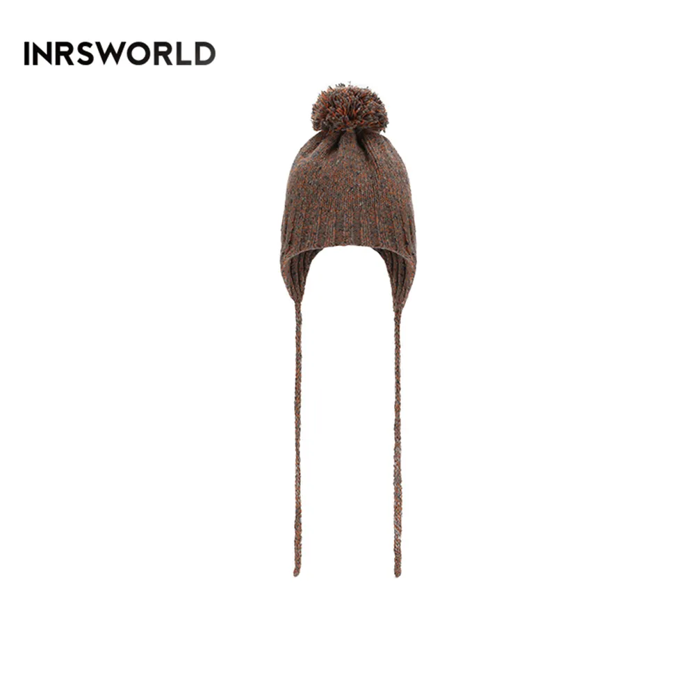 飛行帽 【ISW】悉心界針織飛行毛線帽-朱柿色 設計師品牌 歷史價格詳細信息