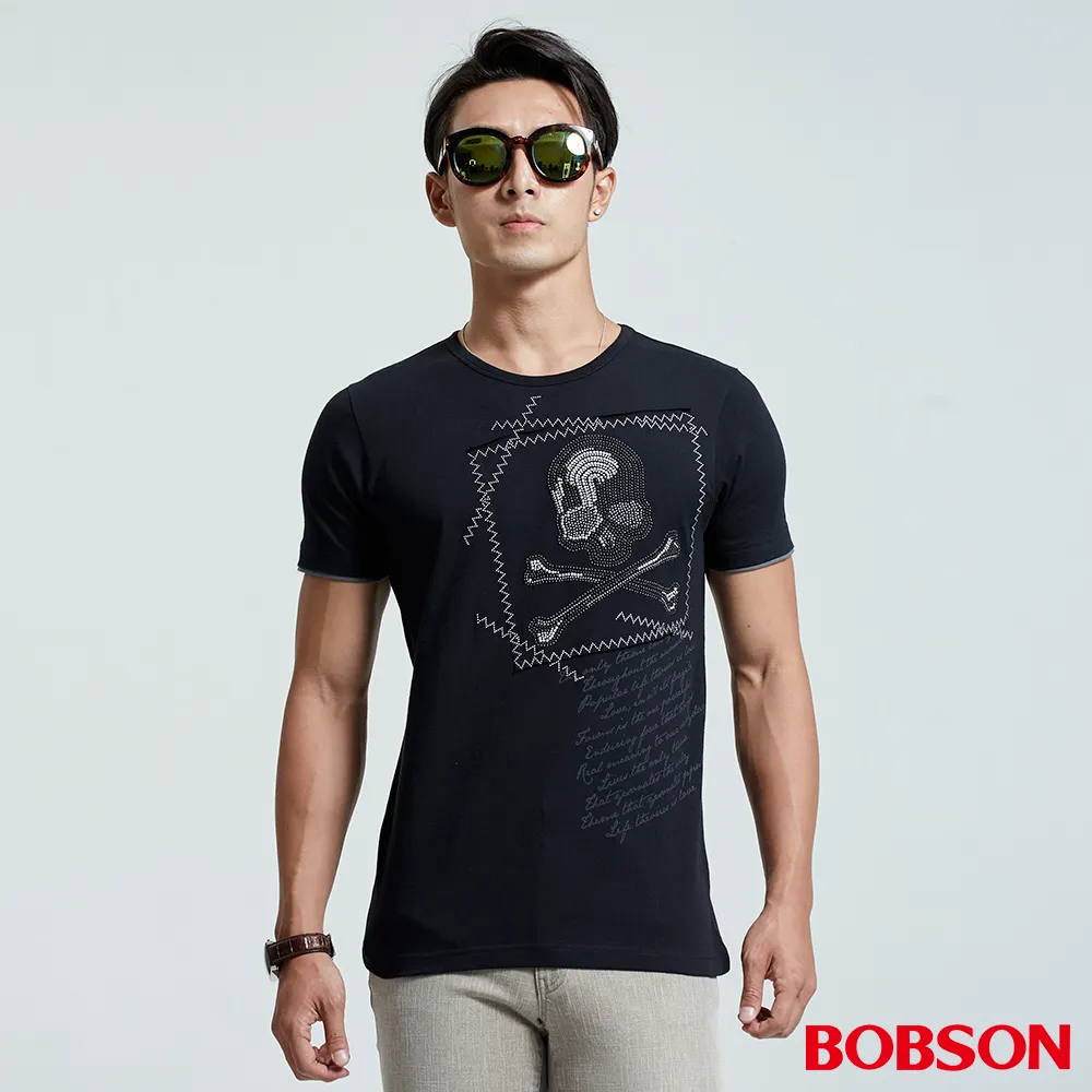 【BOBSON】男款短袖異素材剪接上衣(26024-83) 歷史價格詳細信息