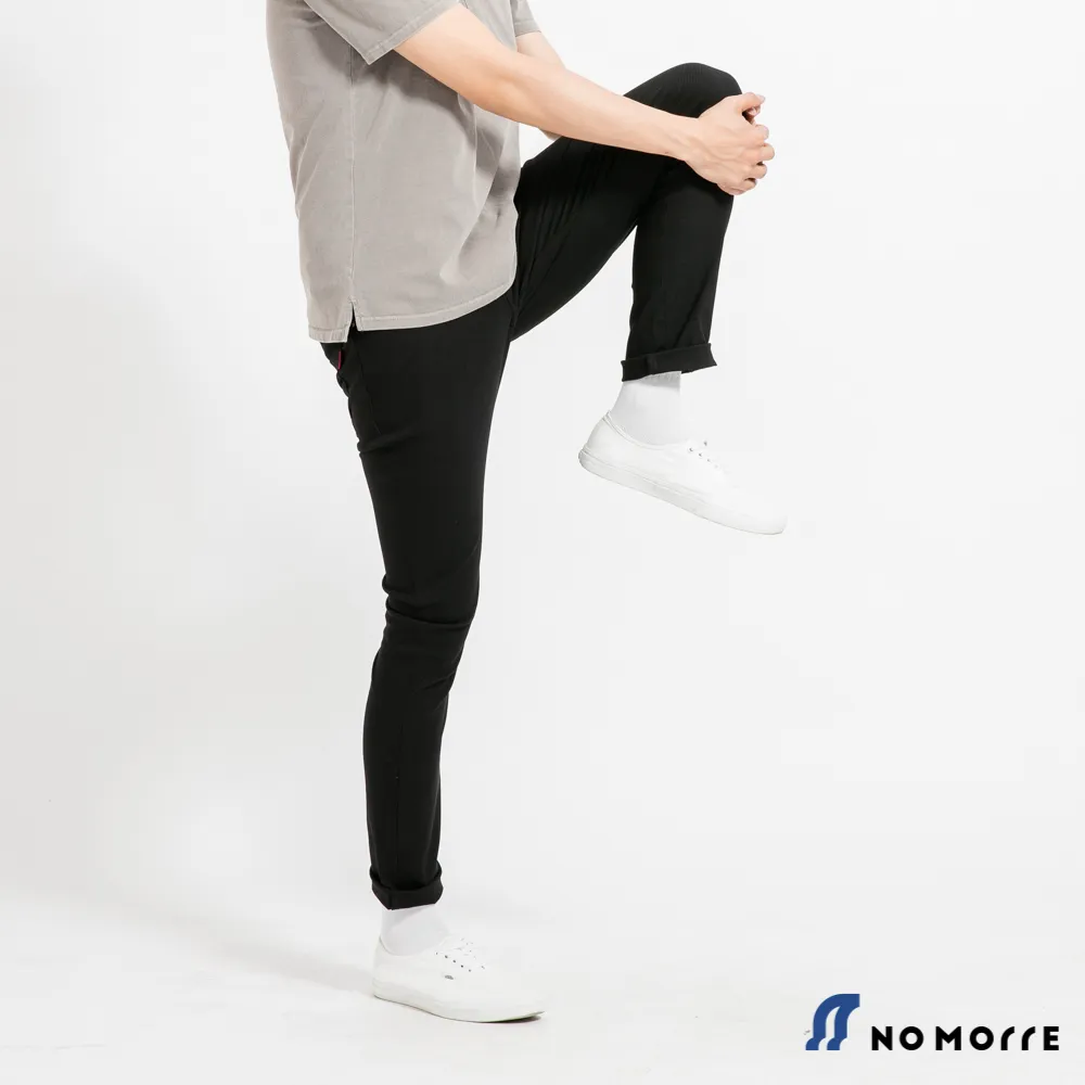【NoMorre】黑色休閒褲 黑色長褲 超彈力 輕薄尼龍 窄管褲 M-3L 台灣現貨 #5486(黑色) 歷史價格詳細信息