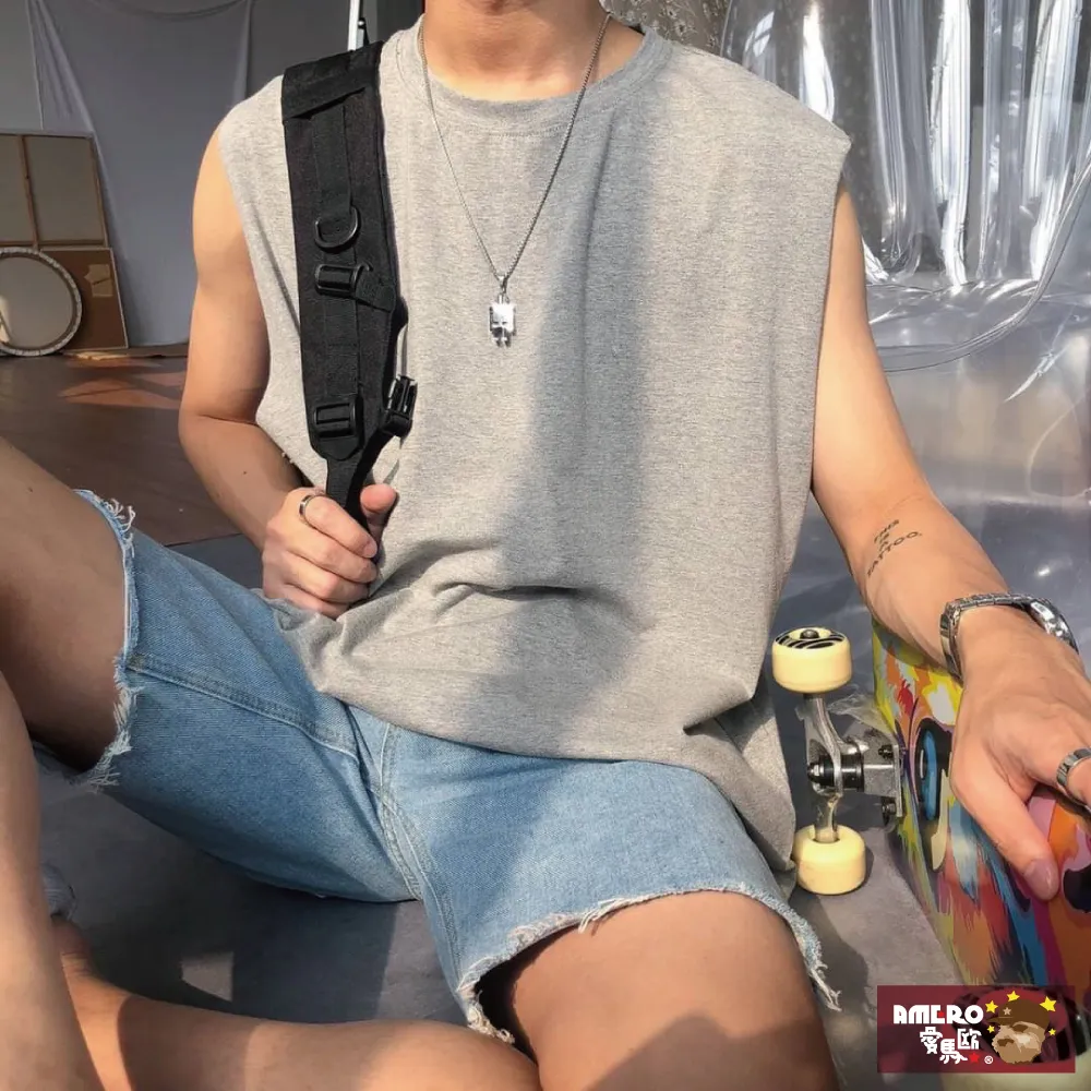【AMERO】男裝 女裝 圓領 寬肩 開叉 內搭背心 情侶裝 歷史價格詳細信息