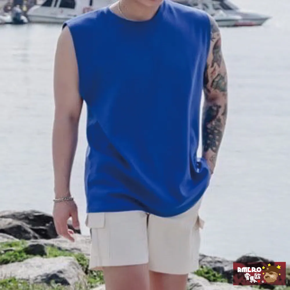 【AMERO】男裝 女裝 圓領 寬肩 開叉 內搭背心 情侶裝 歷史價格詳細信息