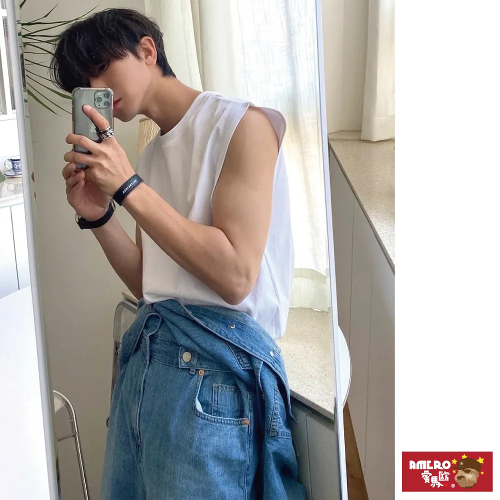 【AMERO】男裝 女裝 圓領 寬肩 開叉 內搭背心 情侶裝 歷史價格詳細信息