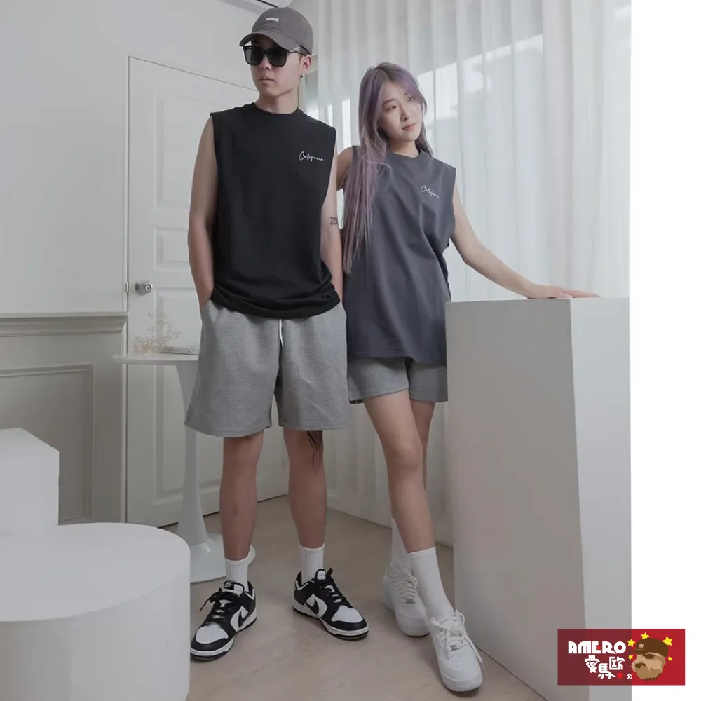 【AMERO】男裝 女裝 休閒棉褲 短褲 寬鬆 鬆緊褲頭 綁帶 英文字印花 情侶裝 歷史價格詳細信息