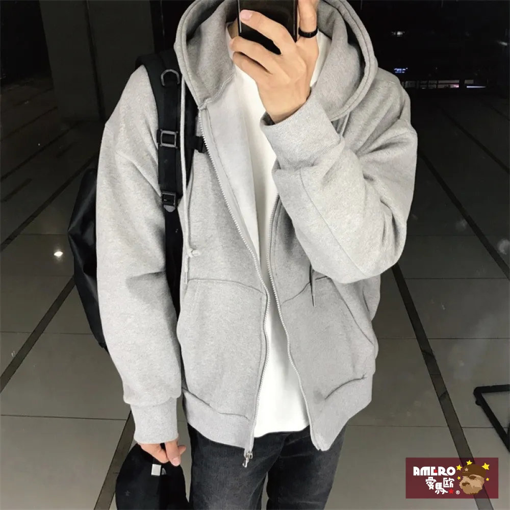 【AMERO】男裝 女裝 長袖刷毛連帽Ｔ恤 英文字刺繡 寬鬆 落肩 情侶裝 歷史價格詳細信息