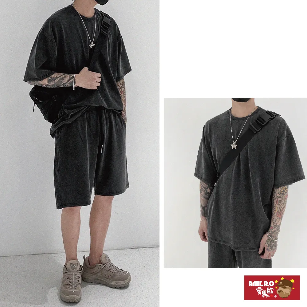 【AMERO】男裝 女裝 水洗漸層 工裝牛仔褲 鬆緊褲頭 情侶裝 歷史價格詳細信息