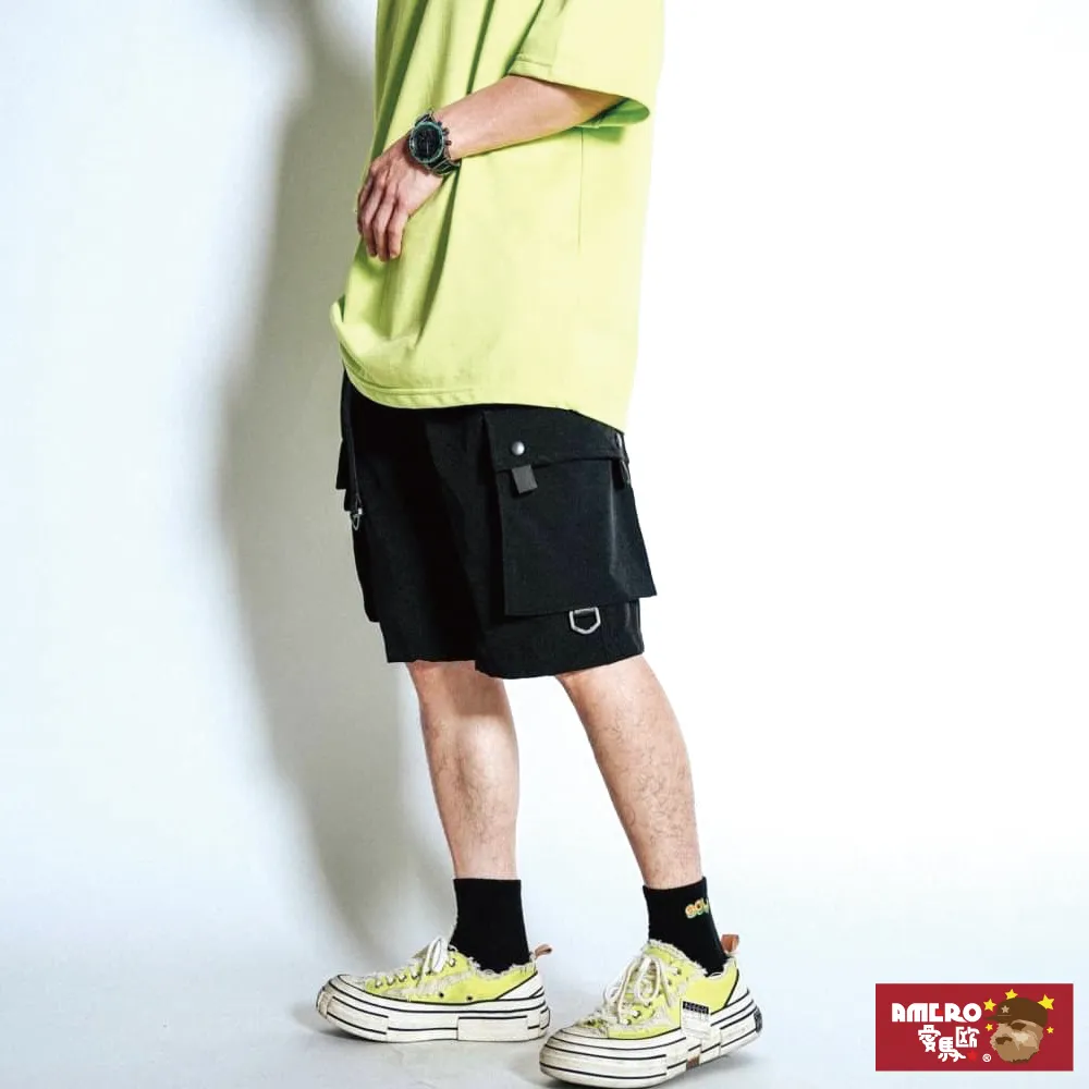 工裝短褲 速乾立體口袋寬鬆五分褲 伸縮褲頭【TJH2022】現貨＋預購 歷史價格詳細信息