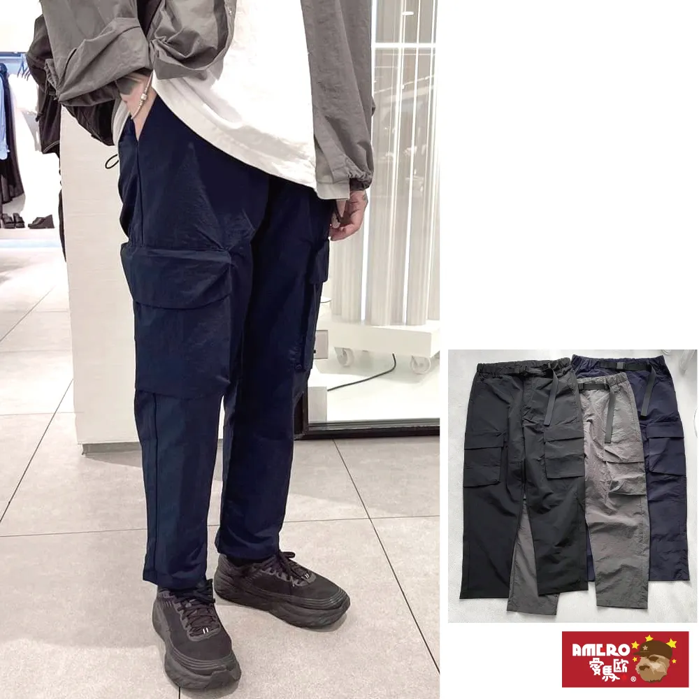 【AMERO】男裝 女裝 防潑水 反光單線 長褲 闊腿 寬版 情侶裝 歷史價格詳細信息