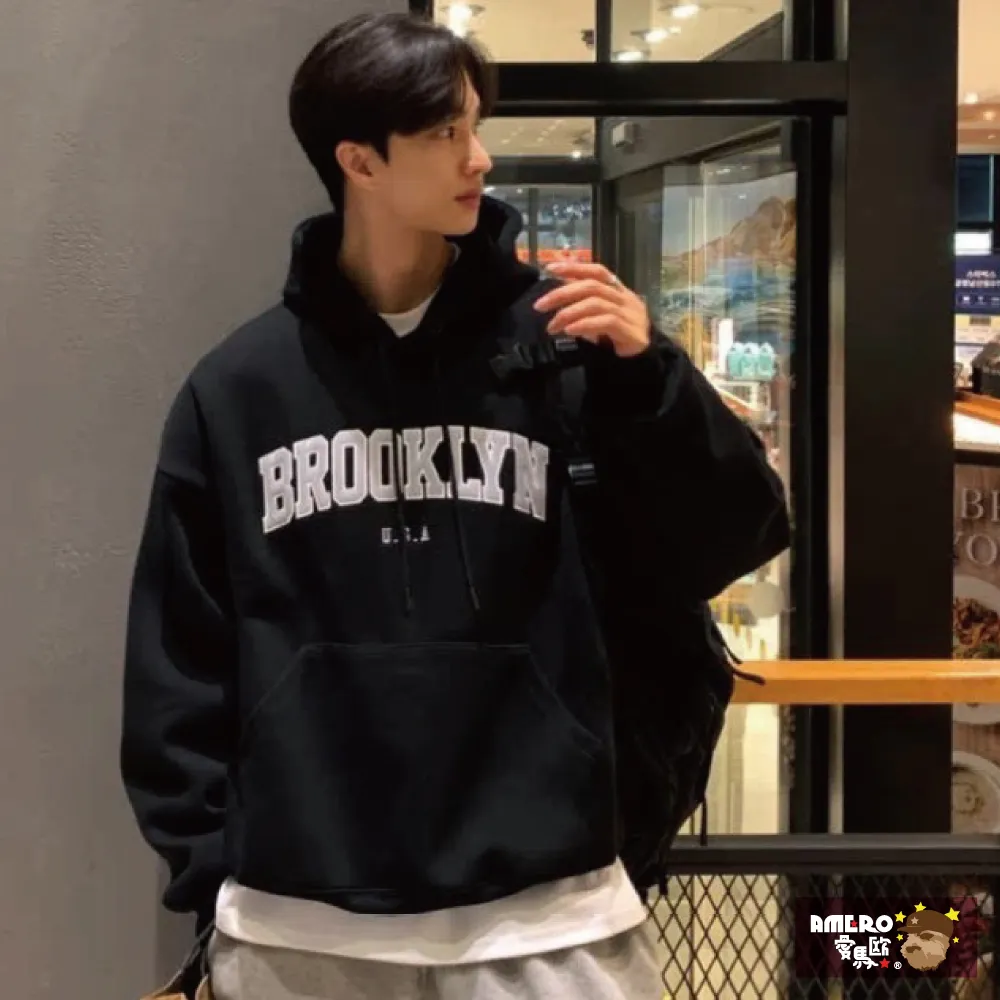 【AMERO】男裝 女裝 長袖刷毛帽Ｔ(男裝 女裝 長袖刷毛帽Ｔ 英文字貼布繡 寬鬆 落肩 情侶裝) 歷史價格詳細信息