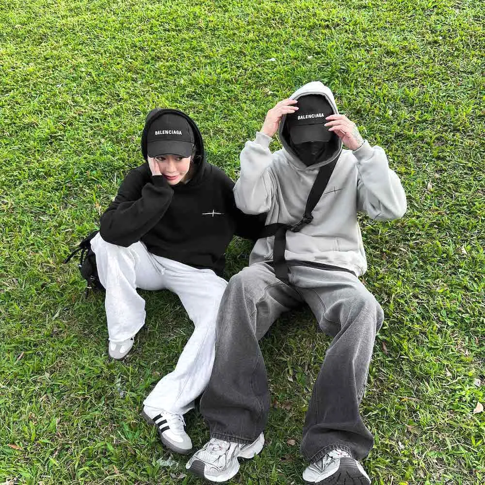 【AMERO】男裝 女裝 長袖刷毛連帽Ｔ恤 英文字刺繡 寬鬆 落肩 情侶裝 歷史價格詳細信息