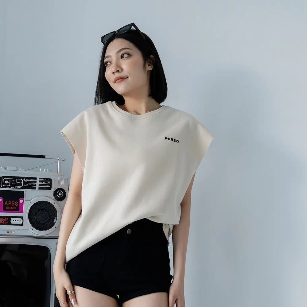 【AMERO】男裝 女裝 圓領 無袖背心 寬肩背心 度假燙片印花 寬鬆版型 情侶裝 歷史價格詳細信息