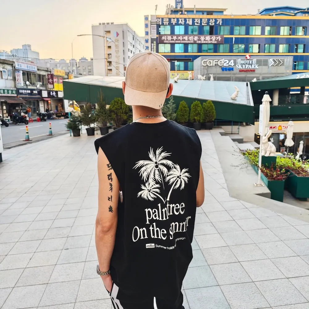 【AMERO】男裝 女裝 無袖圓領背心 彩條復古車印花 情侶裝 歷史價格詳細信息