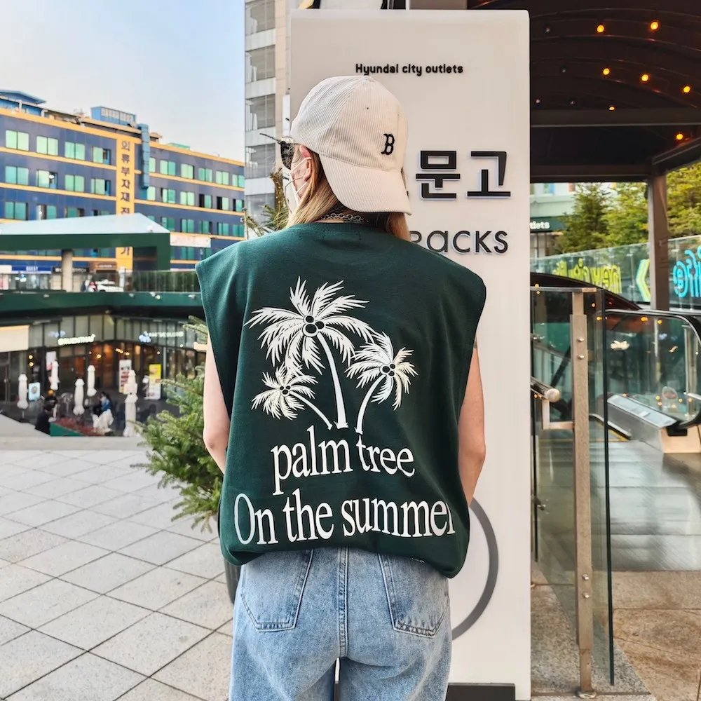 【AMERO】男裝 女裝 無袖圓領背心 彩條復古車印花 情侶裝 歷史價格詳細信息