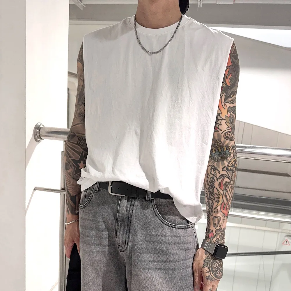 【AMERO】男裝 女裝 圓領 寬肩背心 無袖 衝浪風格印花 寬鬆 情侶裝 歷史價格詳細信息