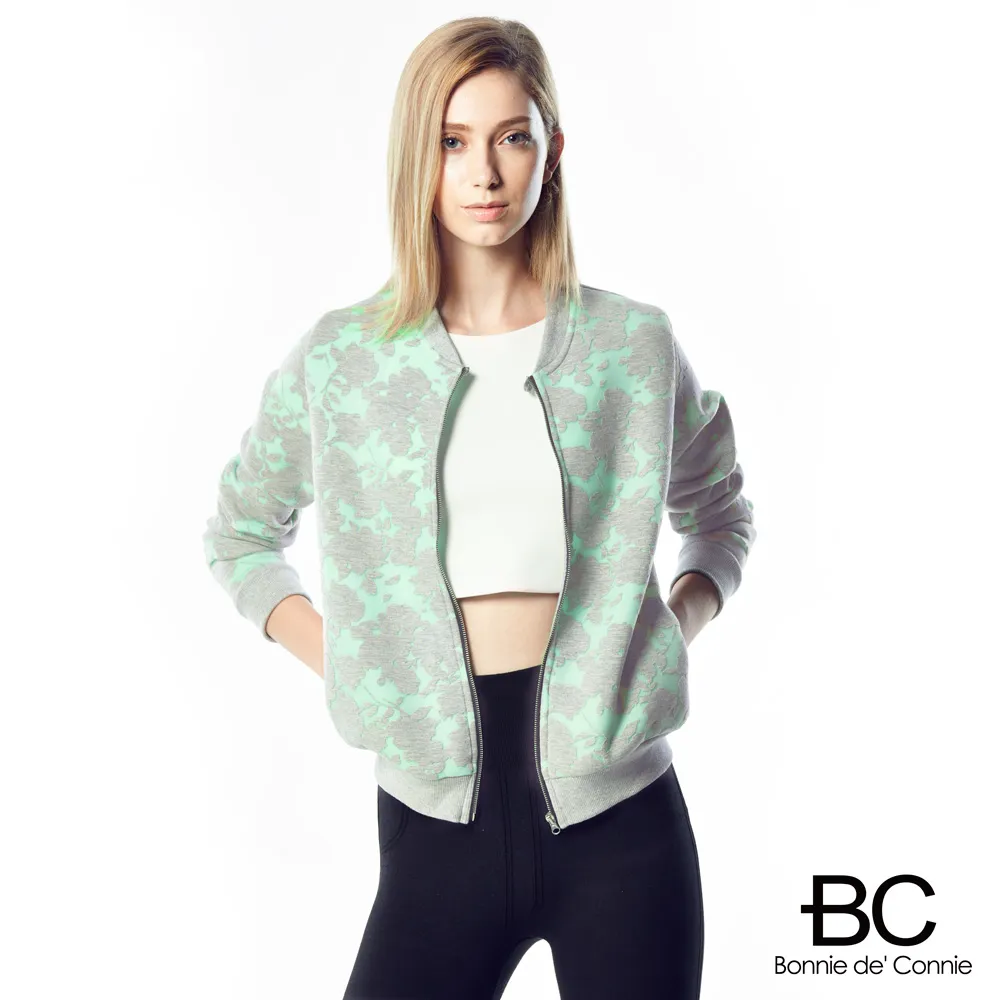 【法國BC】空氣針織緹花拉鍊外套(粉/綠 任選) 歷史價格詳細信息