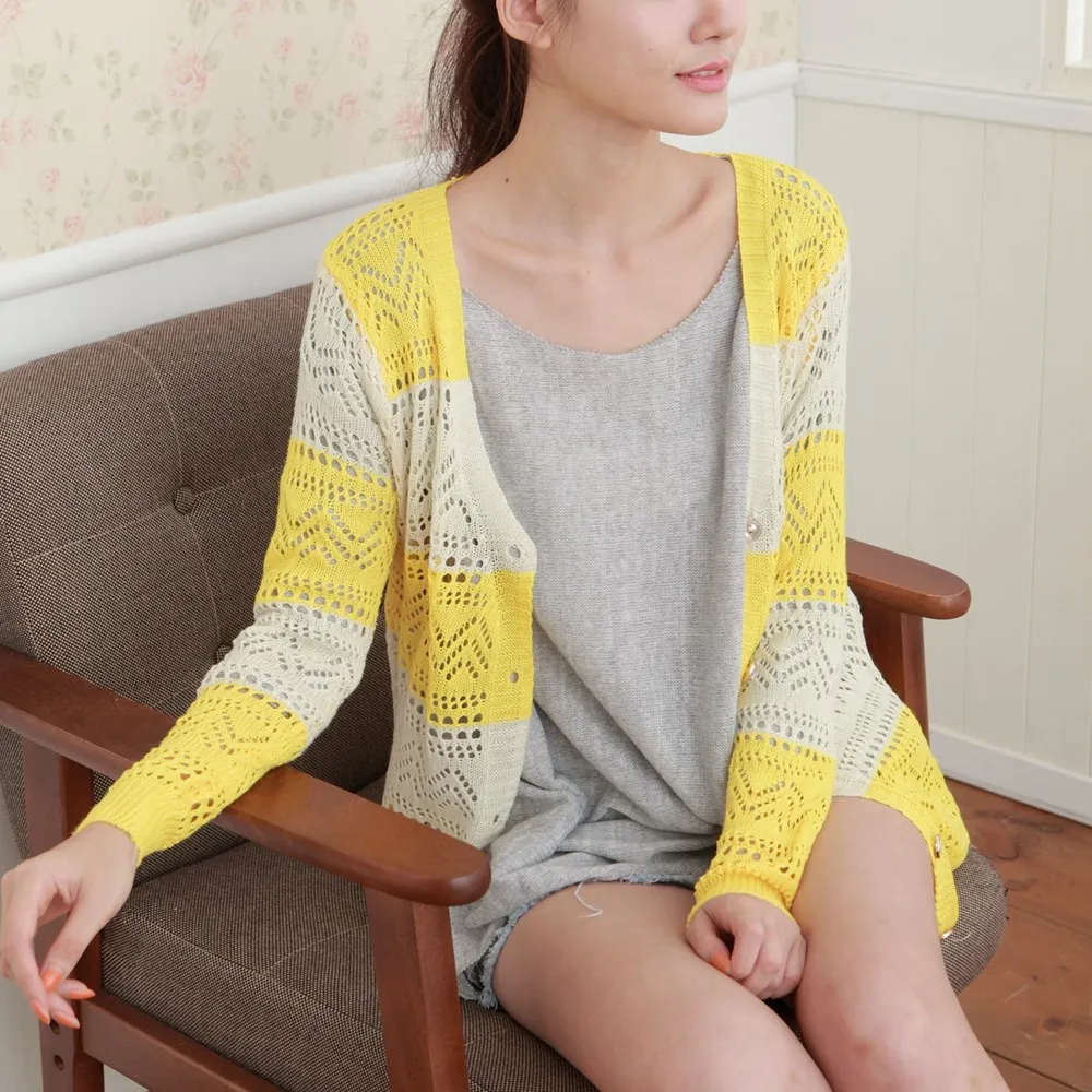 【EE-LADY】條紋V領七分袖襯衫-綠 歷史價格詳細信息