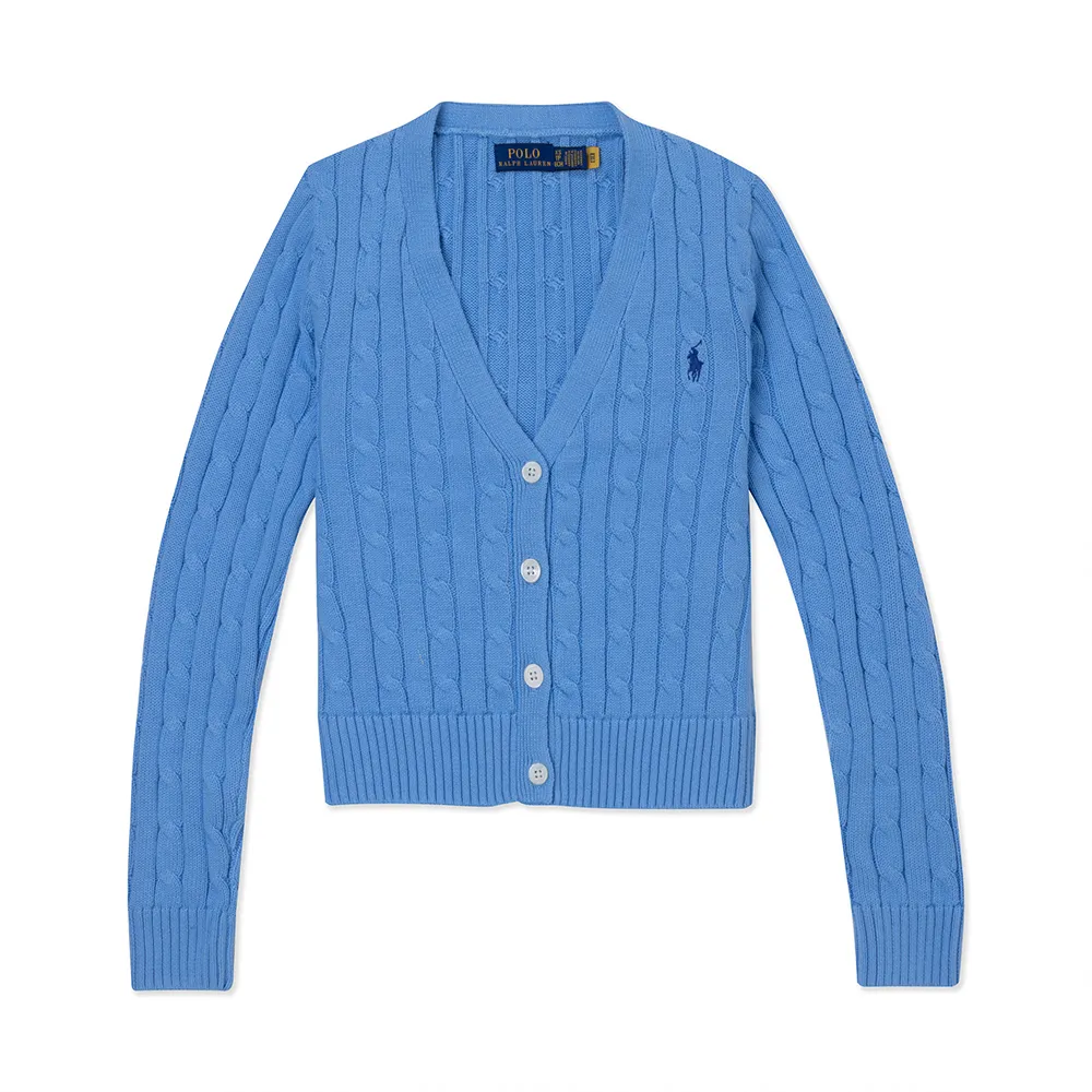 Polo Ralph Lauren RL 熱銷V領刺繡小馬麻花毛衣(女)-紅色 歷史價格詳細信息