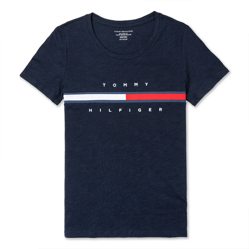 TOMMY 經典熱銷印刷大LOGO文字短袖T恤(男)-黑色 歷史價格詳細信息