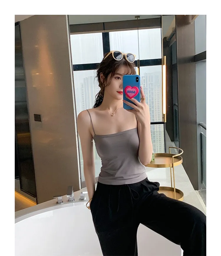 韓系帶胸墊睡衣女短袖莫代爾網紅風灰色小個子夏季新款家居服套裝-Misaki精品 歷史價格詳細信息