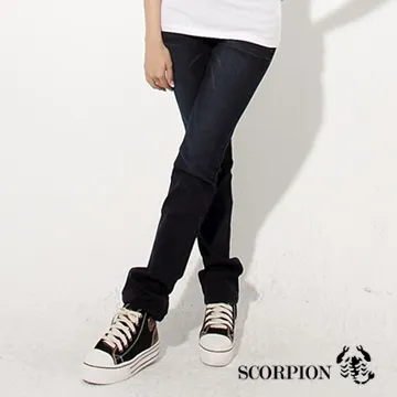 【SCORPION】MIT雙車縫線中腰伸縮小直筒 歷史價格詳細信息