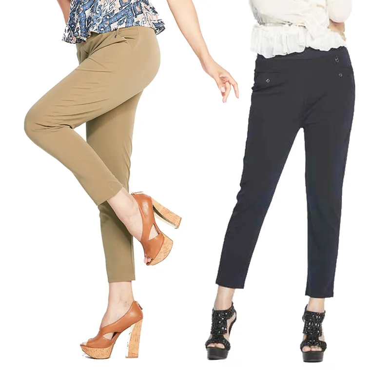 【梁衫伯】氣質美型淑女長褲 顯瘦褲 修身褲 九分褲 百搭褲 素色褲 女褲 歷史價格詳細信息