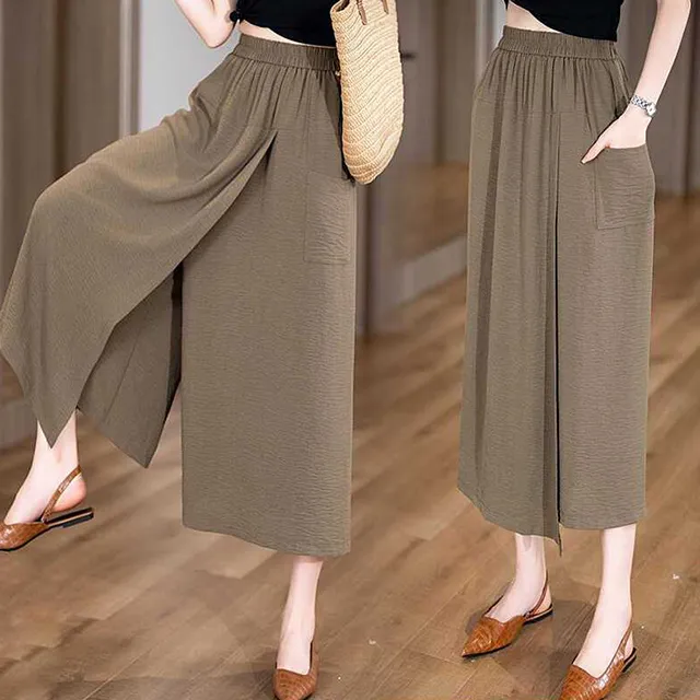 【韓國K.W.】KD3155現貨梨花山本自帶冰涼感加倍顯瘦褲裙(長褲/西裝褲/寛褲/涼感褲/褲裙) 歷史價格詳細信息