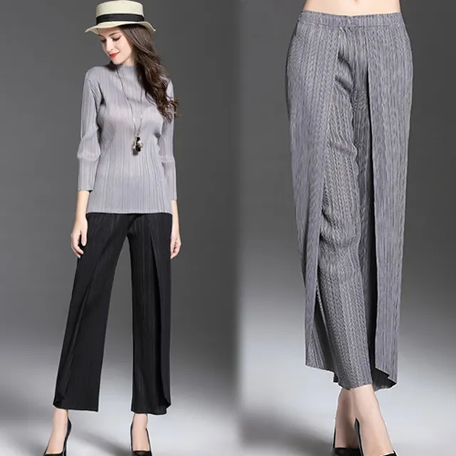 【韓國K.W.-歐美】KSD2843俏麗黑桃壓褶風格褲(設計師款 褶衣 雪紡 亞麻 小香風) 歷史價格詳細信息